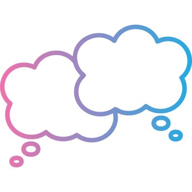 düşünce kabarcığı çizgi film vektör çizim grafik tasarımı