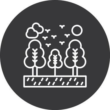 Bir ağaç simgesinin vektör illüstrasyonu