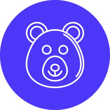 Ayı simgesi, vektör illüstrasyonu basit tasarım