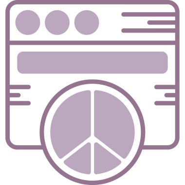 Barış. Web simgesi vektör illüstrasyonu
