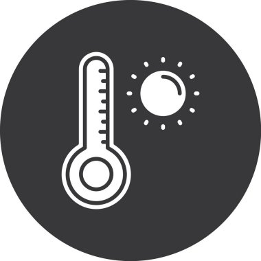 termometre simgesi vektör illüstrasyonu