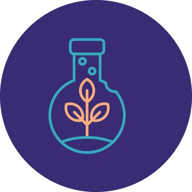 Bir bitki simgesinin vektör illüstrasyonu