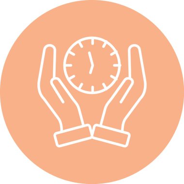 Saati tutan elin vektör çizimi