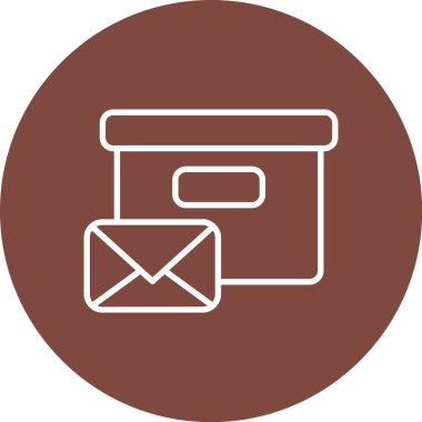 Zarf simgesinin vektör illüstrasyonu