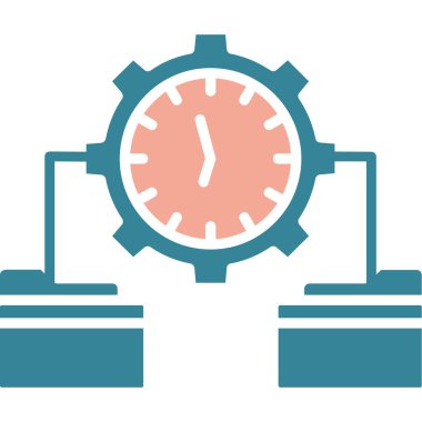 zaman yönetimi düz simgeleri, vektör illüstrasyonu