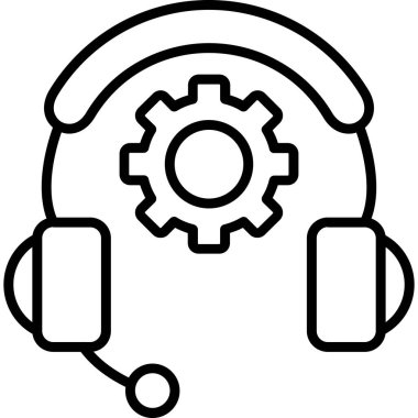 Kulaklık. Web simgesi basit tasarım