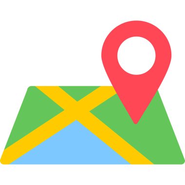 harita pin ikonu vektör illüstrasyonu