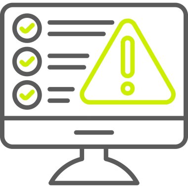 Uyarı hatası simgesi ana hat biçiminde