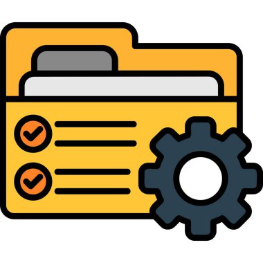 dosya belgesi simgesi, vektör illüstrasyonu