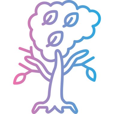 Ağaç simgesinin vektör illüstrasyonu