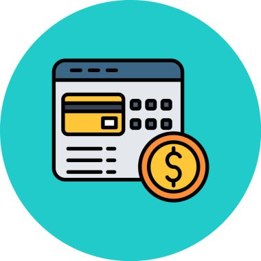 para ve finans simgesi vektör illüstrasyonu