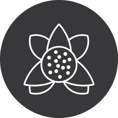 Çiçek simgesinin vektör illüstrasyonu