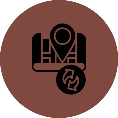 Kişisel konum yol simgesi illüstrasyonu