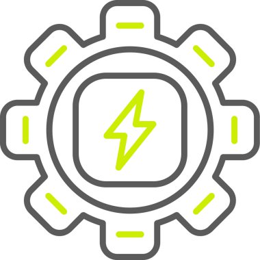 Elektrik güç simgesinin vektör illüstrasyonu