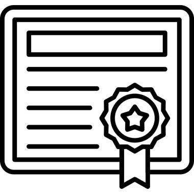 Rozet sertifika simgesi taslak biçimi