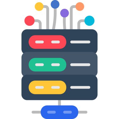 Sunucu. Web simgesi basit illüstrasyon