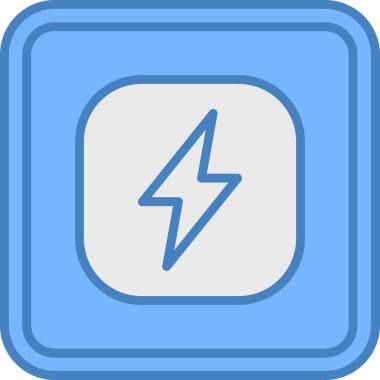 Projeniz ve cep telefonunuz için basit dizayn edilmiş elektrik vektör simgesi