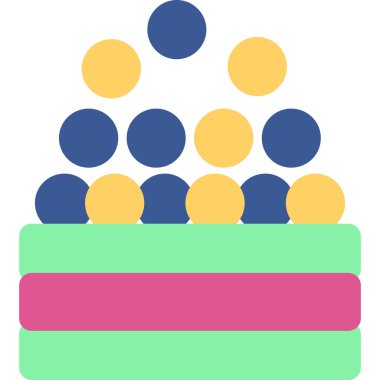 iş yassı renk simgesi. vektör illüstrasyonu.