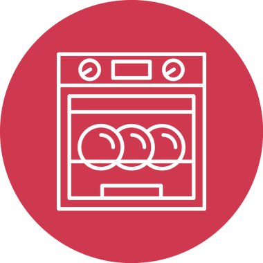 mutfak fırın simge vektör çizim