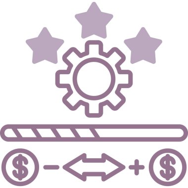 Dişli Tümleştirme düz vektör simgesi