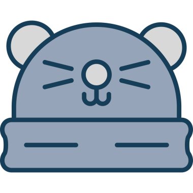 hayvan fare yüzü simgesi ile doldurulmuş dış hat biçimi