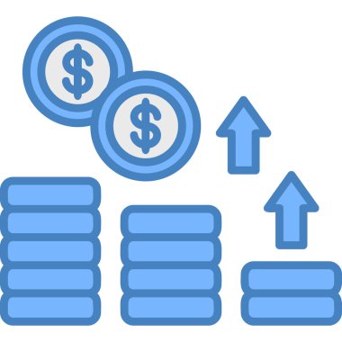 Dolar sikkeleri vektör simgesi