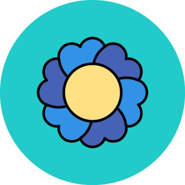 çiçek simgesi vektör illüstrasyonu