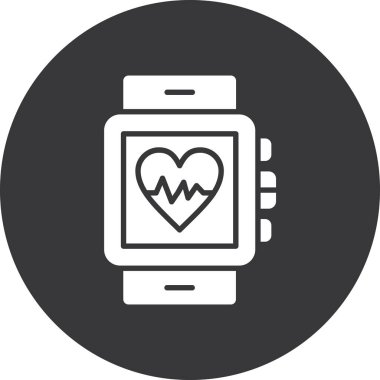 Yürekli akıllı saat, vektör çizimi