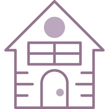 Bina. Web simgesi basit illüstrasyon