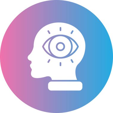 Beyni olan insan gözü. vektör illüstrasyonu.