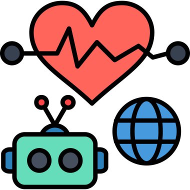 Kalp. Web simgesi basit tasarım