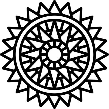 Güneş Simgesi Vektör illüstrasyonu