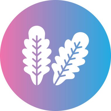 Bir yaprak simgesinin vektör illüstrasyonu