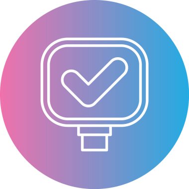 Kontrol simgesinin vektör illüstrasyonu