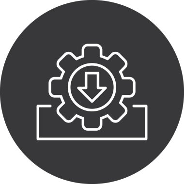 dişli simgesinin vektör illüstrasyonu