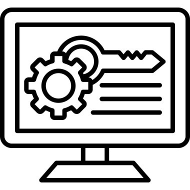 Bilgisayar monitörü. Web simgesi