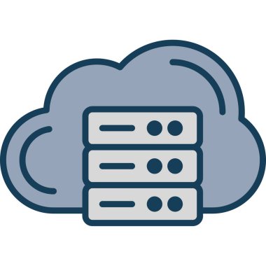 Bulut veri depolama simgesi doldurulmuş özet biçimi