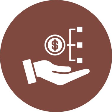 Dolar işareti vektör simgesi tasarımı