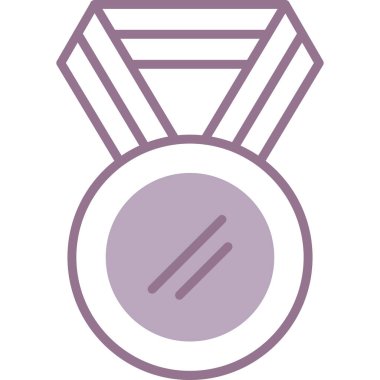 Madalya web simgesi, basit vektör illüstrasyonu