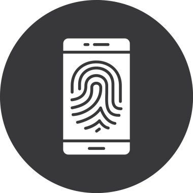 parmak izi tarama simgesi modadan izole edilmiş arkaplan