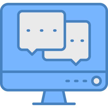 Sohbet simgesi vektör illüstrasyonu