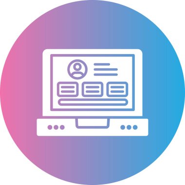 bilgisayar monitörü ikon vektör illüstrasyonu