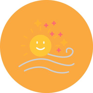 Güneş. Web simgesi basit illüstrasyon