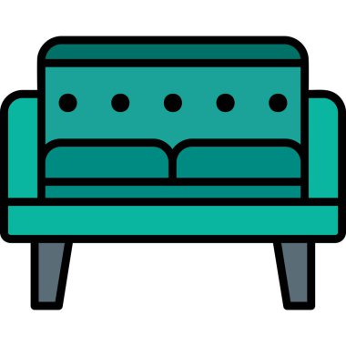 mobilya renkli vektör simgesi