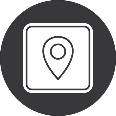 Konum pin simgesinin vektör illüstrasyonu