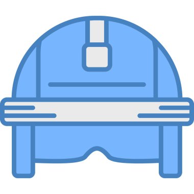 Miğfer. Web simgesi basit illüstrasyon