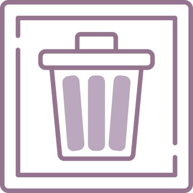 Çöp. Web simgesi basit illüstrasyon