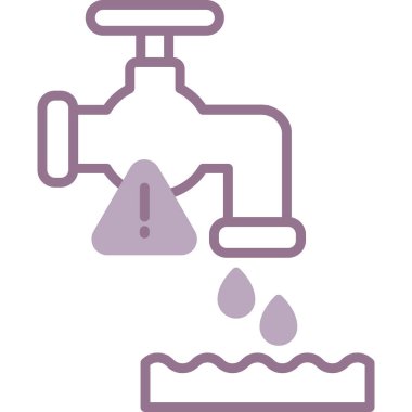 Su musluğu. Web simgesi basit illüstrasyon