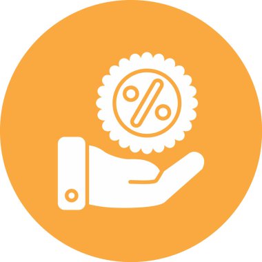 İndirim. Web simgesi basit illüstrasyon