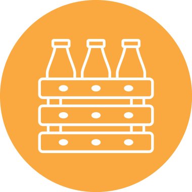 Şişeler. Web simgesi basit illüstrasyon